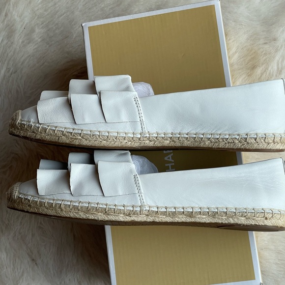 Michael Kors Bella  Optic White Ruffle Espadrilles - Picture 2 of 7